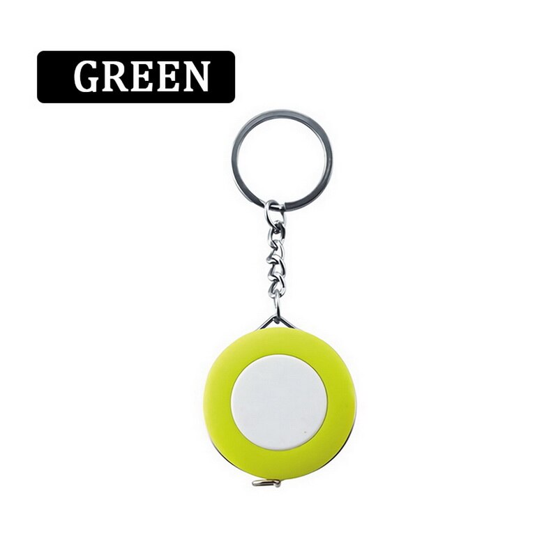 42mm portátil Color caramelo llavero cinta métrica 1,5 metros de longitud ropa tamaño cinta métrica pequeña cinta métrica: green