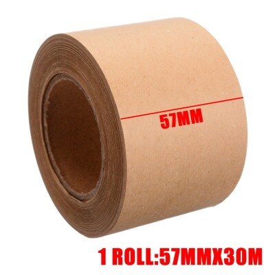 30m cinta de papel Kraft engomado Paquete de papel adhesivo sellado agua activada cuadro de cartón adhesivo herramientas de embalaje: 57mm