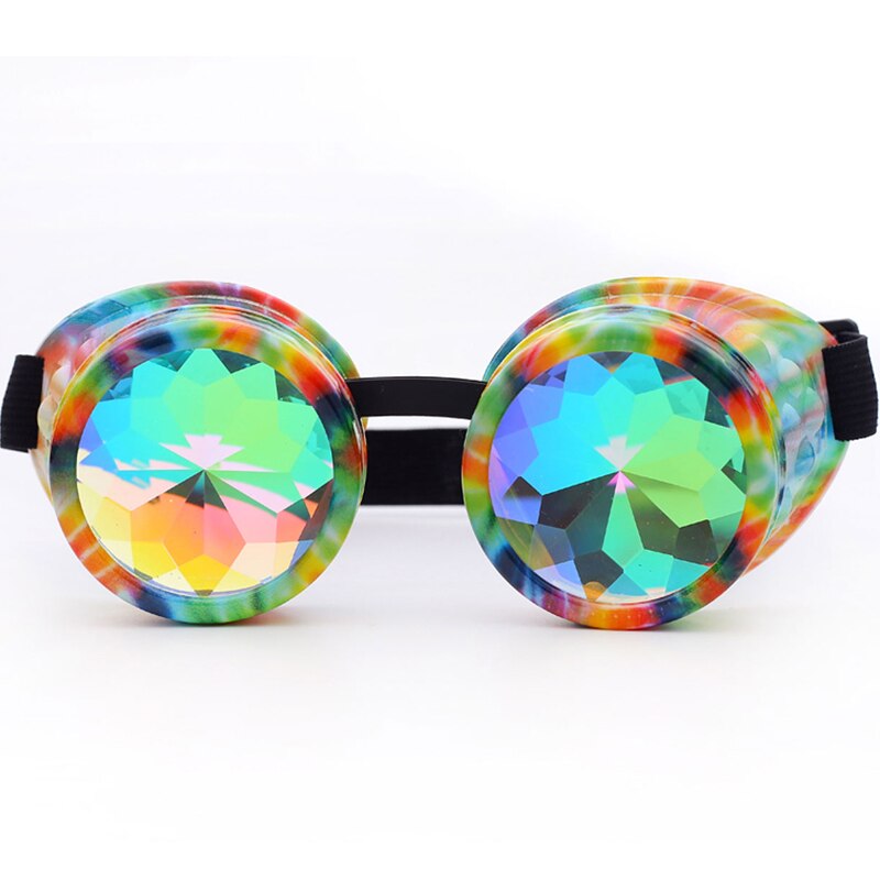 C. F. GOGGLE Halloween Kaleidoskop Bunte Brille Steampunk Frauen retro Brille Männer Party EDM Sonnenbrille gebeugt Objektiv: 005-F