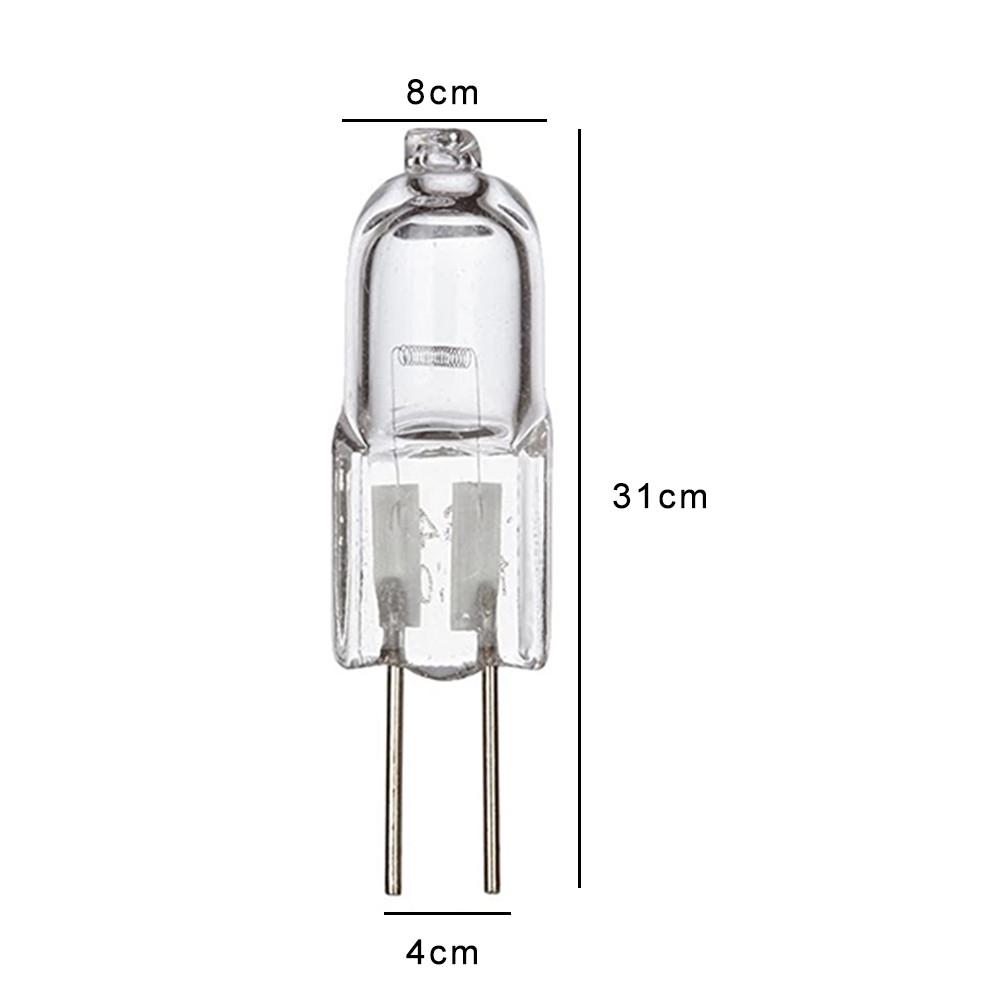 Lámpara halógena G4 de 20w, Bombilla de horno de alta temperatura, 4mm, pines, Bombilla de repuesto para refrigerador, 12V, 2600K