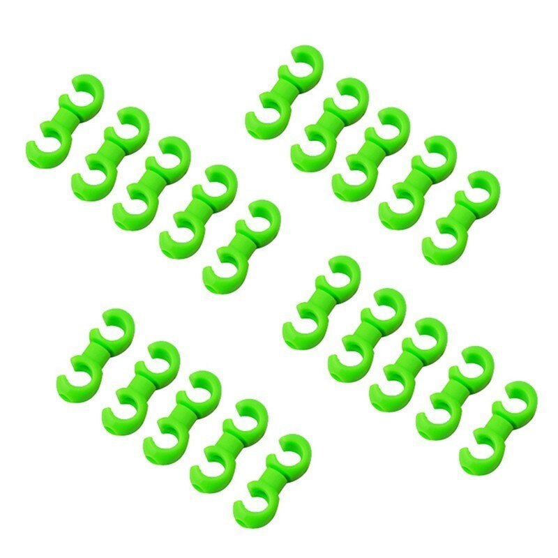 20/10 pcs Bicycle MTB Brake Cable S Style Clips Buckle Hose Guide Bike Cross Line Clip: 20 pcs Green