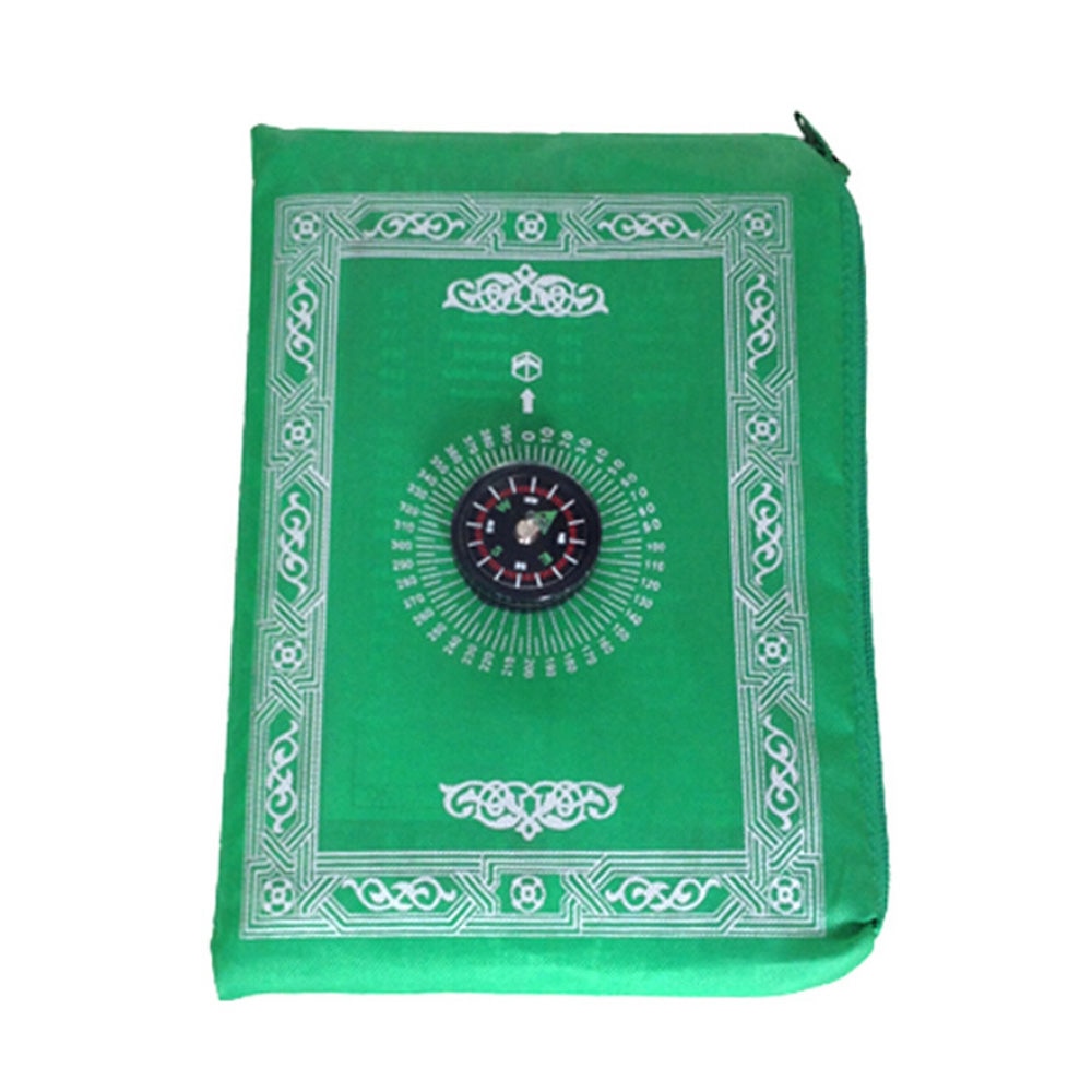 Alfombra De Oración Portátil - 2 Piezas, 100x60 Cm, Impermeable, Con Brújula Y Estabilizadores