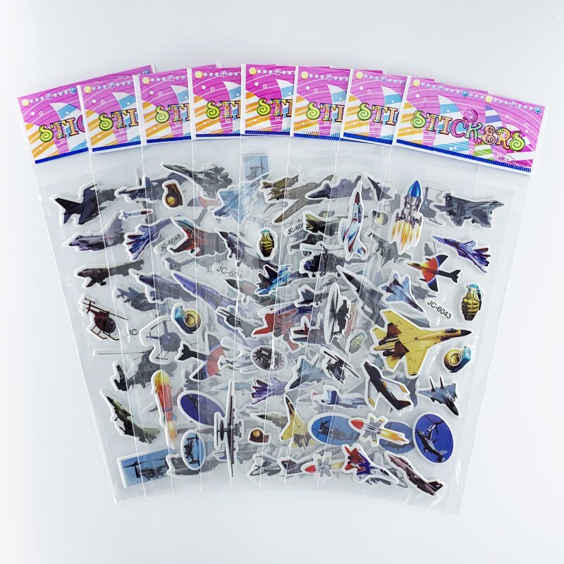 Autocollants imperméables à motif papillon de dessin animé 3D, jouet de bricolage pour enfants, décoration de chambre de filles, autocollant Kawaii, 8 feuilles/ensemble: Marron
