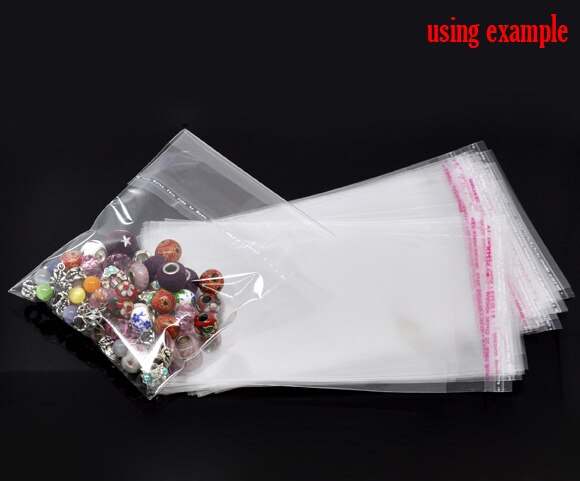 Doorzichtige zelfklevende plastic zakken 16 x 10cm,  verkocht per verpakking  of 30