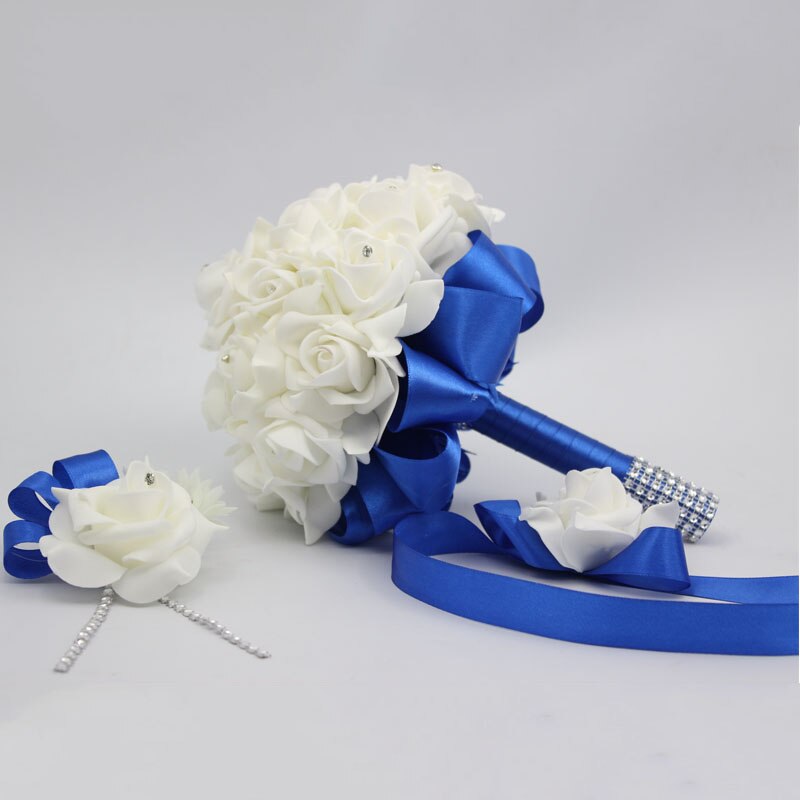 3 stks/set Bridal Bruidsmeisje Kunstbloemen houder Bruidsboeket Boutonniere Pols Corsage Set Thuis Party Bruid Accessoires