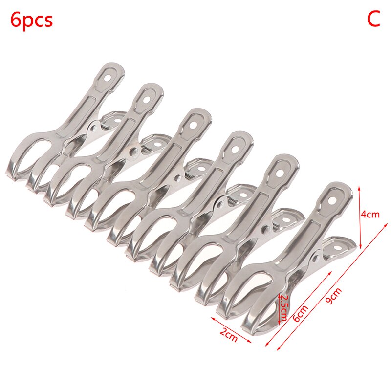 Stainless Steel Clothing Clothespin Quilt Clothes Clip Big Windproof Clothes Pin: C
