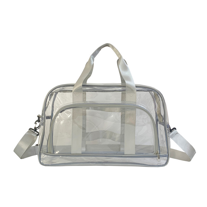 Sac de voyage transparent de grande capacité, sac à bandoulière en PVC transparent, rangement de fitness, sac à main transparent, 1PC