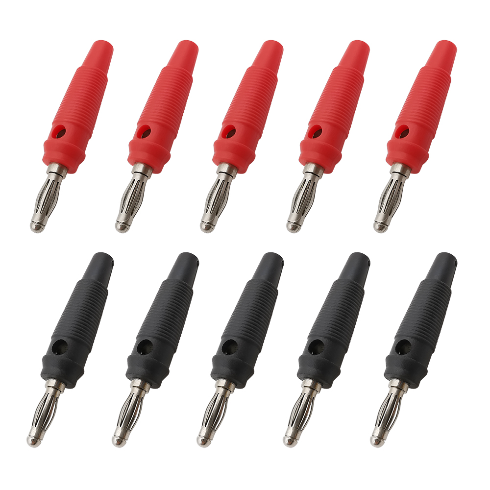 10 stück rot-schwarze 4mm- bananenstecker-lautsprecherkabelverbinder, vergoldet/vernickelt, 4mm bananenstecker (männlich/weiblich): Grün