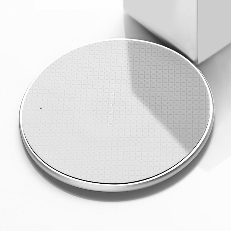 10W Wireless Charger Wireless Charging Pad Induction WIFI Charger For IPhone Samsung Xiaomi Accessories For Mobile Phone TXTB: Silver