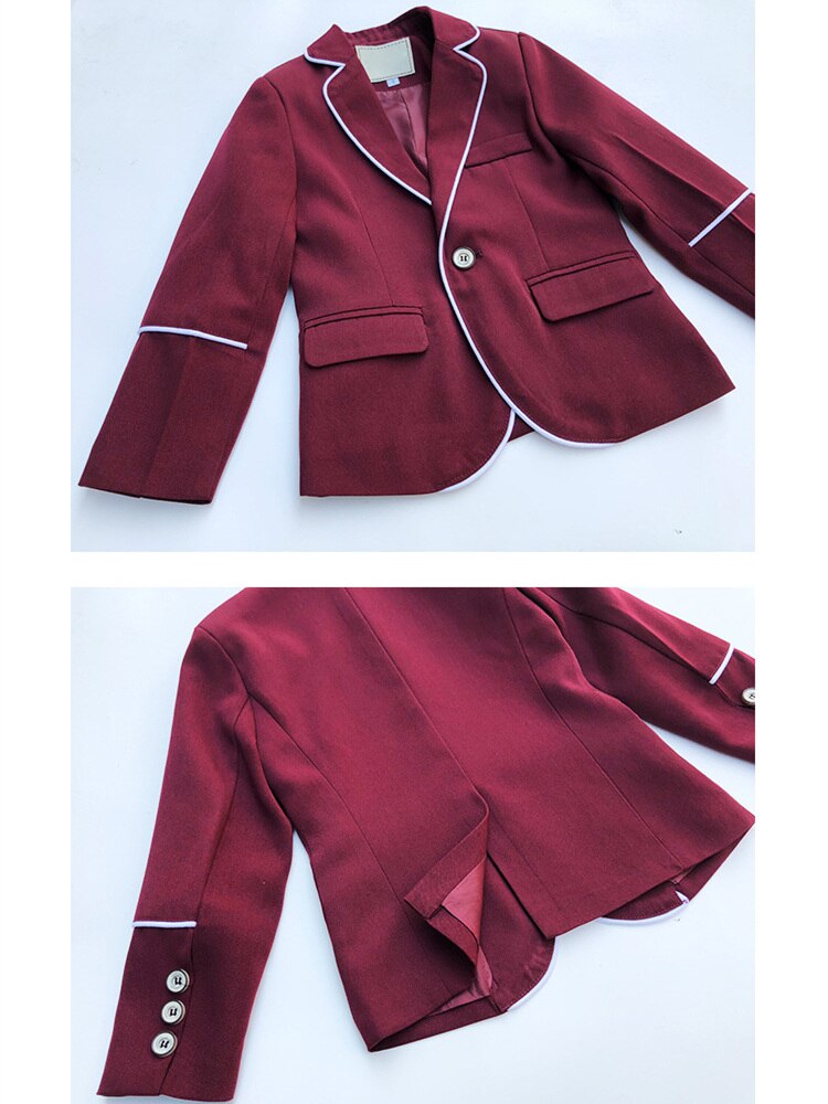 Boys Formal Suits for Weddings Prom Party School Children Slim Fit Suit Set Boys Blazer Trouser with Bowtie Clothes F135