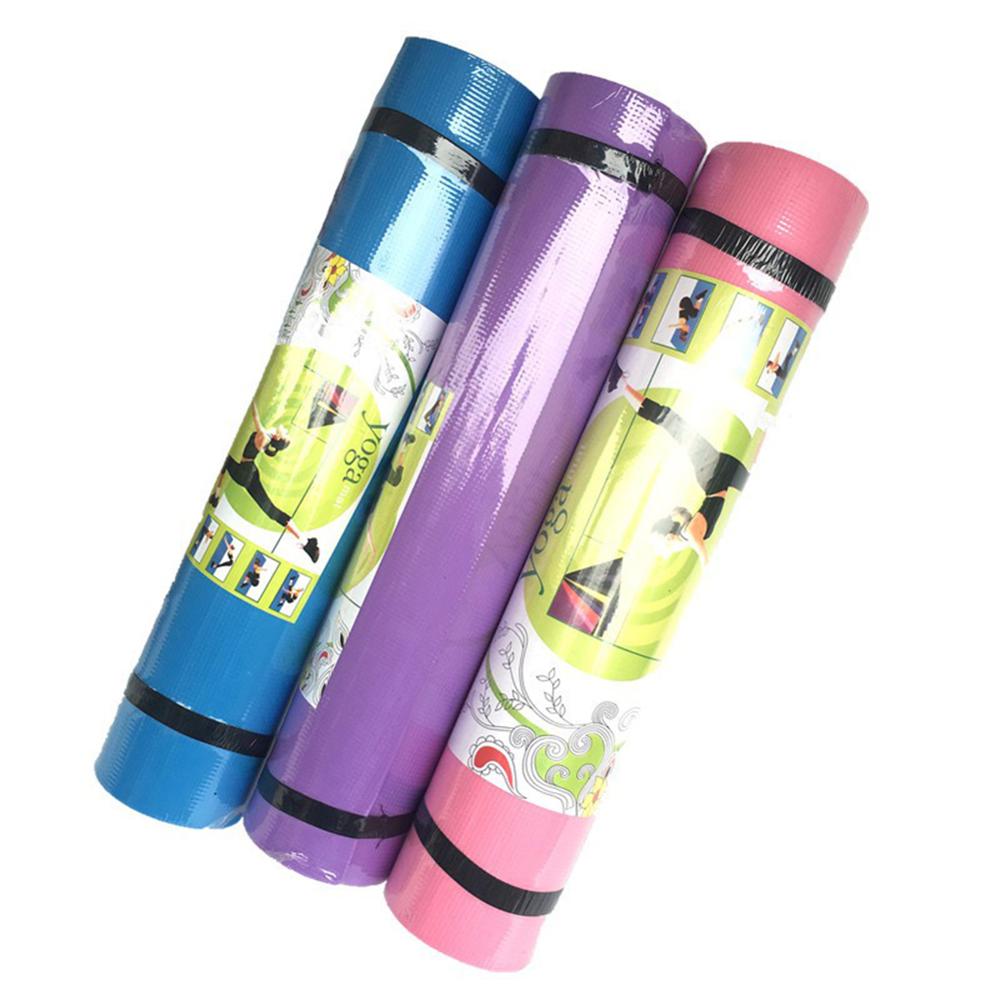 6mm Thickened Non-slip Yoga Mat NBR Fitness Gym Mats Sports Cushion Gymnastic Pilates Pads With Yoga Bag & Strap