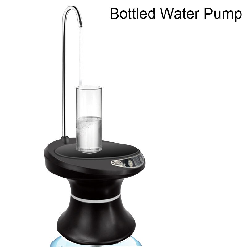 Usb genopladelig elektrisk trådløs automatisk spand tønde flaske vanddispenser pumper trykbærer uploader absorber med bakke