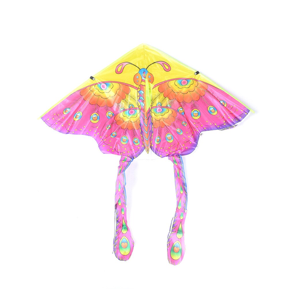 1Pcs Kids Medium Vlinder Kite Traditionele Outdoor Kleurrijke Vlinder Opvouwbare Kite Speelgoed Recreatie Speelgoed 50 Cm
