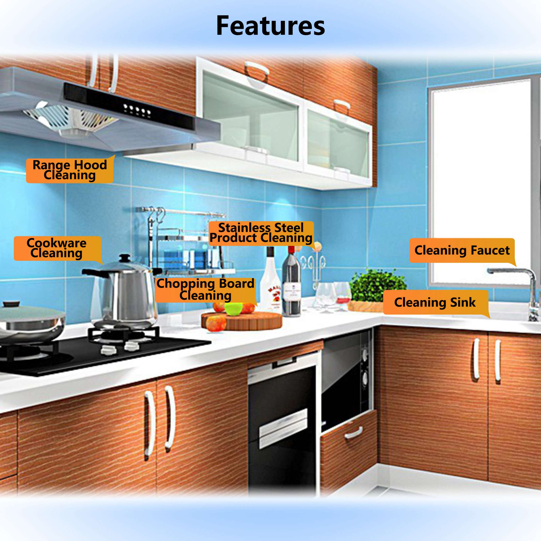 Hard Surface Sponge Small Bricks Cleaning Rub Kitchen Brush Household