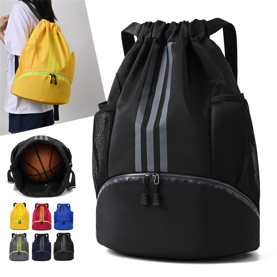Bolsa de gimnasio, mochila de Fitness para mujeres y hombres, mochila de baloncesto, bolsas de almacenamiento de fútbol al aire libre, mochila deportiva con cordón de entrenamiento