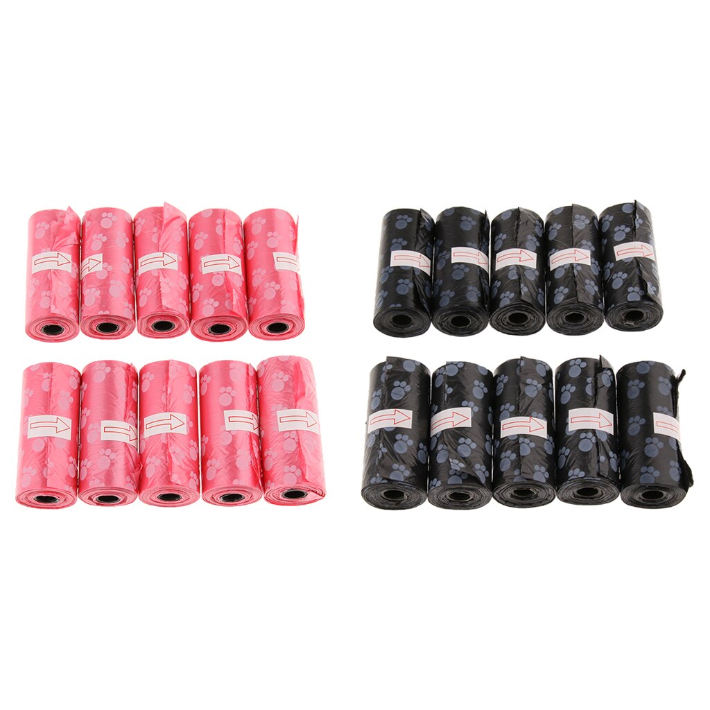 10 rouleaux chien chiot caca merde déchets sacs Doggy sacs jetables pour la marche