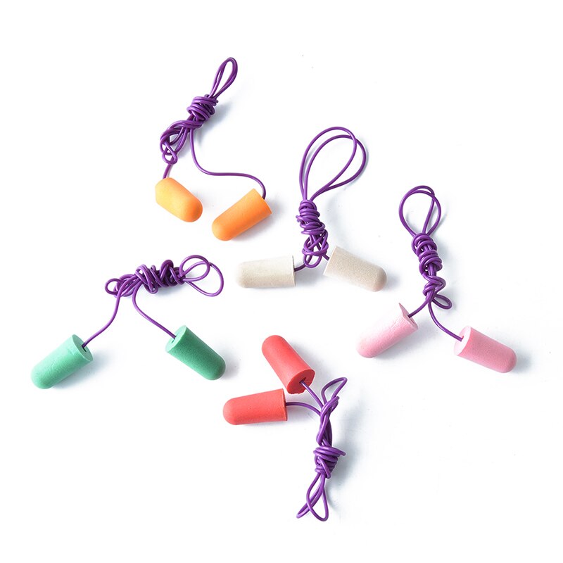 Soft Silicone Corded Ear Plugs ears Protector Noise Reduction Earplugs Earmuff Reusable Hearing Protection