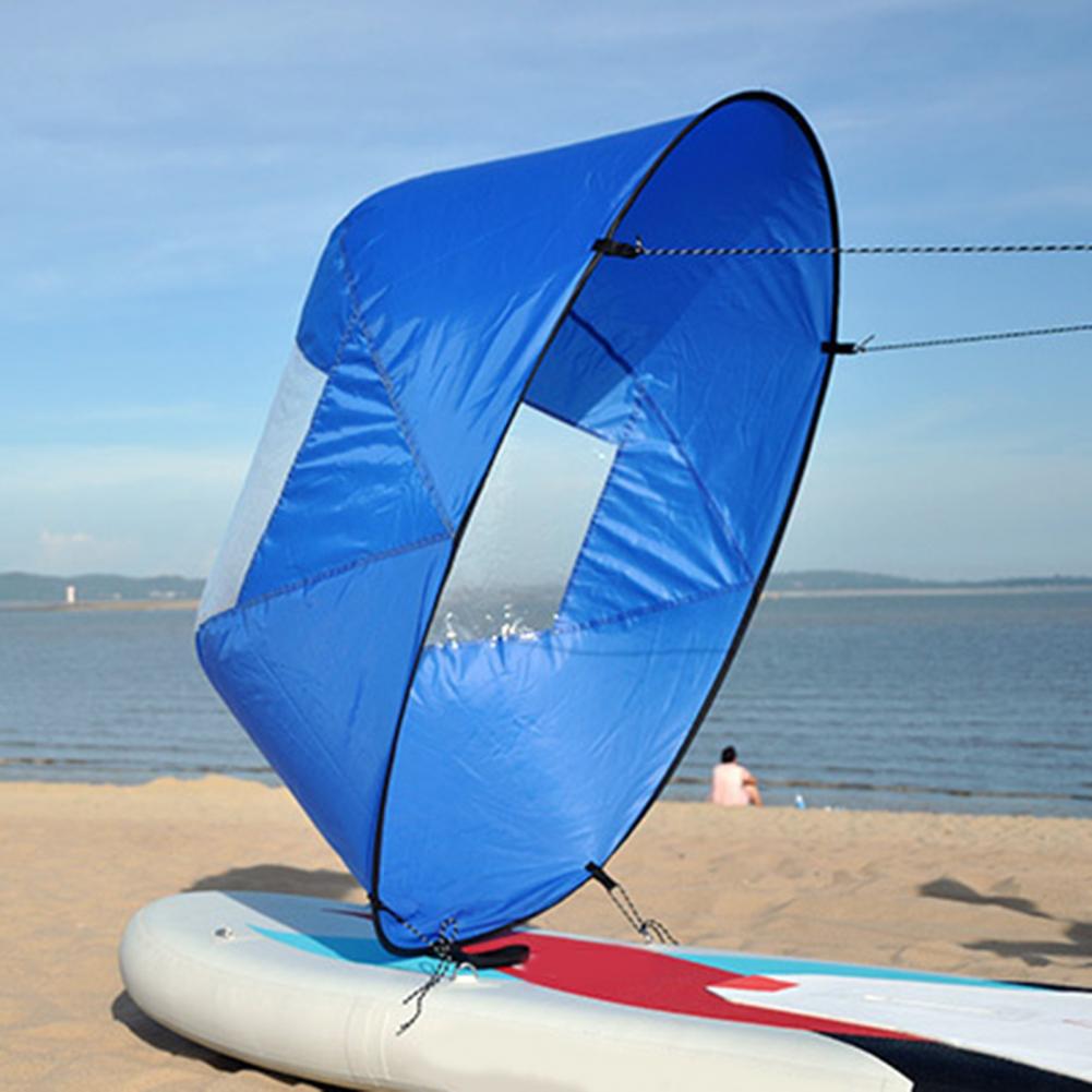 Wind Sail with Clear Window Perfect Protection Foldable Ultralight Summer Surfing Downwind Sail for Kayaking