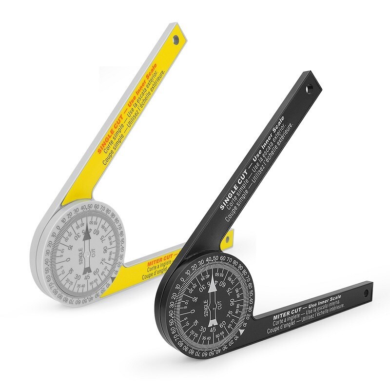 Woodworking Scale Mitre Saw Protractor Angle Level With Marking Pencil Carpenter Angle Finder Measuring Ruler Meter Gauge Tools