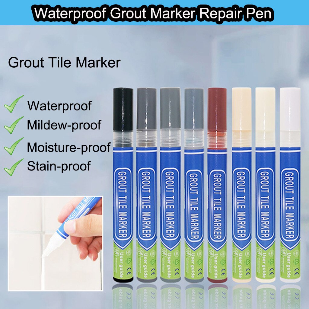 Color Waterproof Tile Gap Repair Pen White Tile Refill Grout Pen Mouldproof Filling Agents Wall Porcelain Bathroom Paint Cleaner