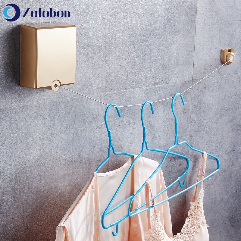 Zotobon droogrek met touwopbergruimte, roestvrijstalen uitschuifbare waslijnen, balkondroger, wasrek  h253