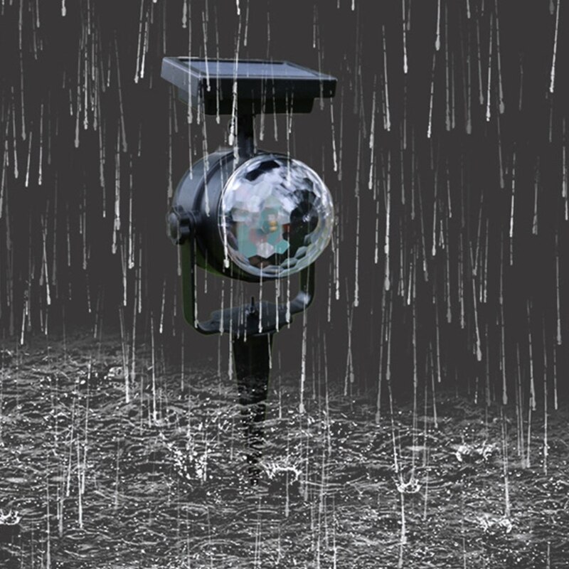 Outdoor Solar Garden Disco Ball Party Lights Portable Rotating Strobe Light Energy-saving Pathway Landscape Lighting