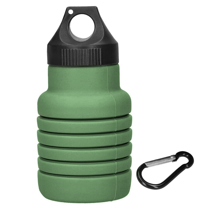 18.5 Oz Sports Water Bottle Foldable Water Bottle Reusable Water Bottle Use On Travel Bikes Outdoor Sports: Light Green