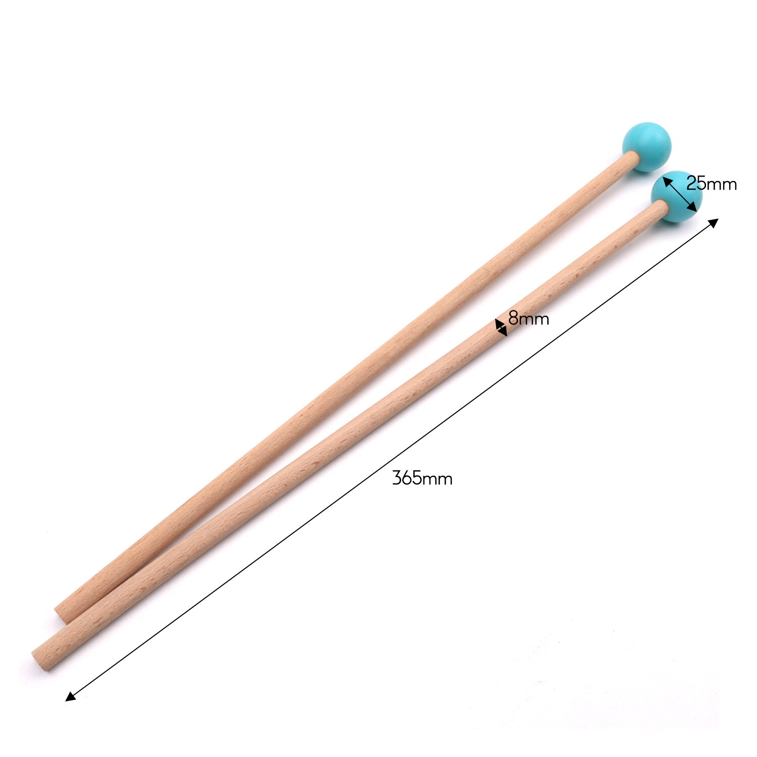 Xylofoon 1 Paar Professionele Xylofoon Marimba Mallet Drumsticks Percussie Onderdelen Lengte 365mm Slaginstrumenten