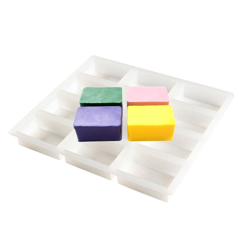 12-Cavity Silicone Soap Mold Rectangle Soap Bar Mold Handmade Molds for Small Batch Soap