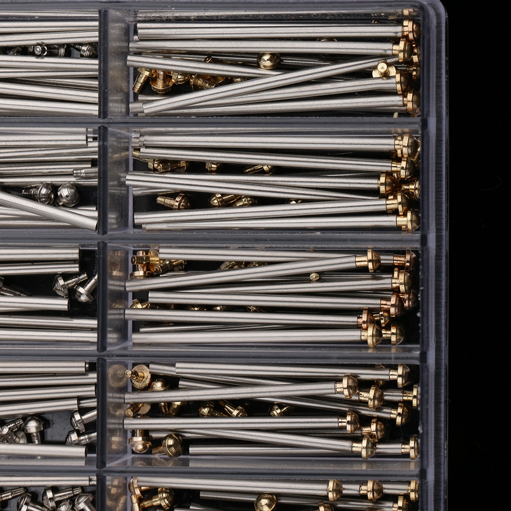 1 Doos Horloge Reparatie Tools Set Kits Horloge Band Schroeven Assortiment Buis Wrijving Pin Sluitingen Bandjes Armbanden Klinknagel Uiteinden 10mm-28Mm