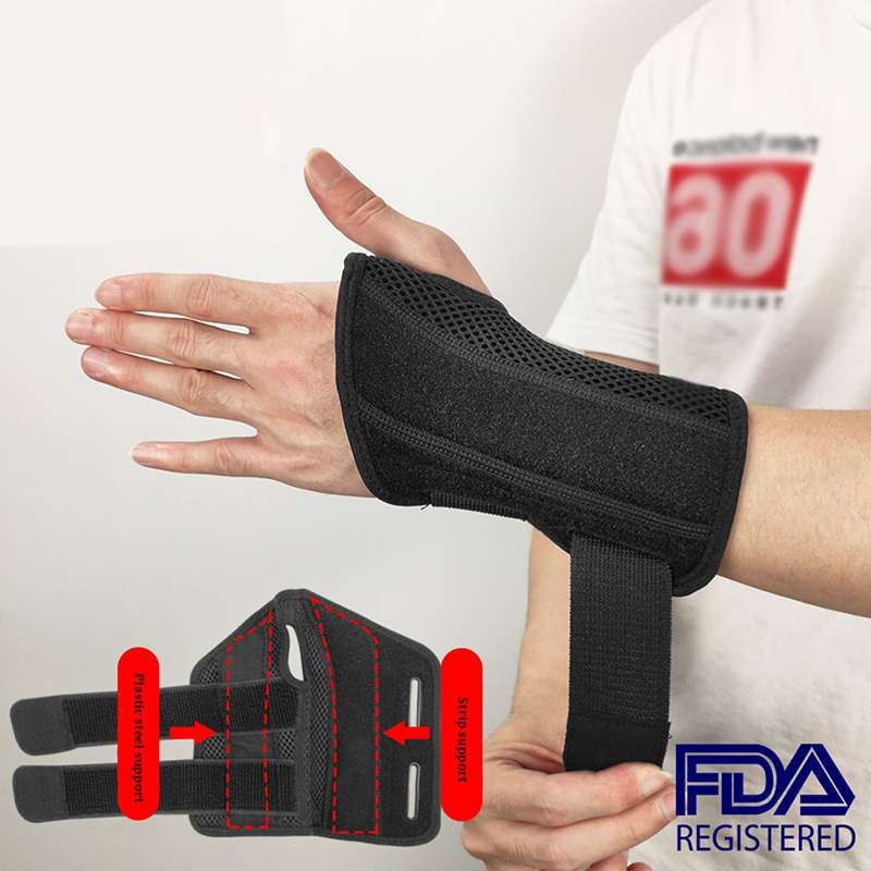 Wrist Support Carpal Wrist Brace Support Forearm Splint Band Strap Pain Relieve Soft Moisture-Wicking Wrist Protector Pad