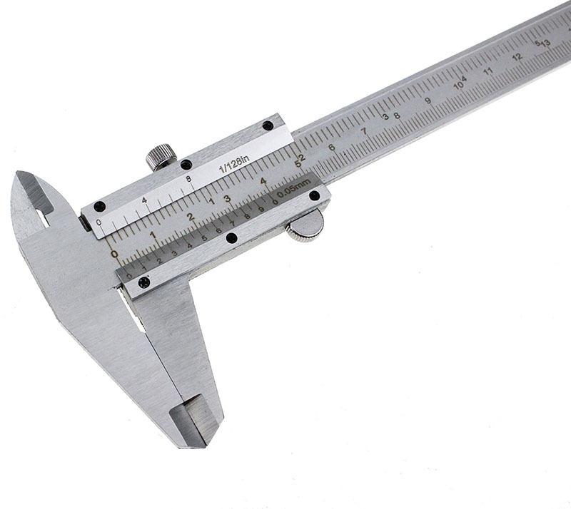 stainless steel vernier caliper 6" 0-150mm vernier caliper micometer gauge with fine-adjustment slider caliper electronic tool