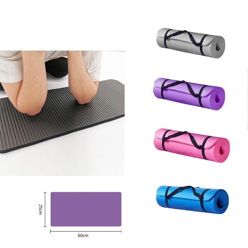 Kleine 15 mm dikke en duurzame yogamat antislip sportfitnessmatten om af te vallen voor yoga-oefeningen pilates sportschooloefeningen  l622