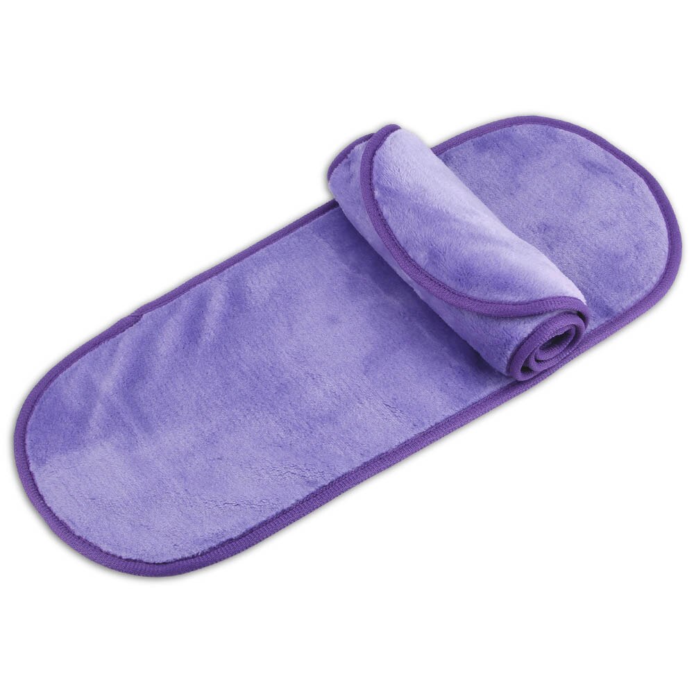 1 pièces microfibre démaquillant serviette 40*17cm nettoyage réutilisable lingette chiffon soins du visage serviette pour enlever l'éponge démaquillante: purple
