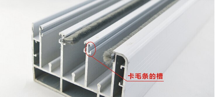 10m 5mm x 8mm aluminium skyvedør vindusgap nylon haug børste tetningslist støvtett værstripe
