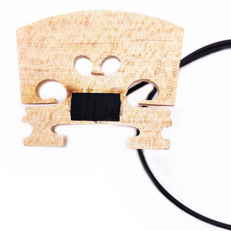 Violin Bridge with Internally Mounted Piezo Pickup for 4/4 Full Size Electric Violin Parts Replacement Accessories