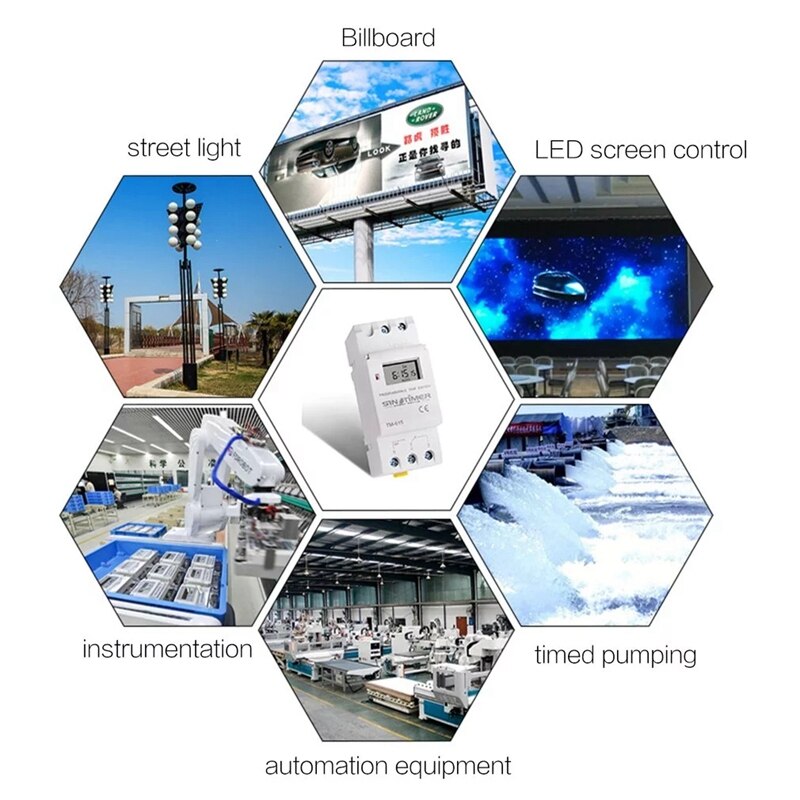 Sinotimer TM616W-2 30A 220V Elektronische Wekelijkse Programmeerbare Digitale Schakelklok Relais Timer Timer Din Rail Moun