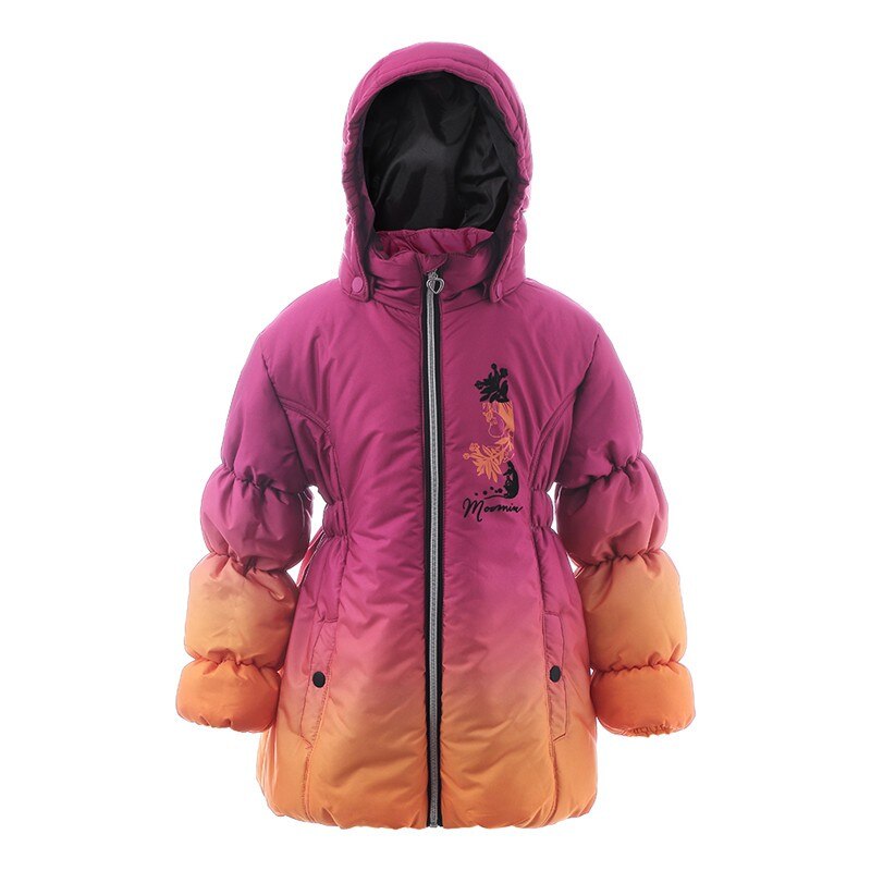 Inverno menina rosa jaqueta 3-6y terno de esqui da menina jaqueta crianças esporte casacos quentes algodão poliéster superior à prova dwaterproof água com capuz muumi