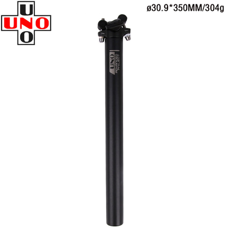 UNO aluminiowa górska droga rowerowa sztyca 25.4/27.2/28.6/30.9/31.6*350/400MM siodełko rowerowe Post Tube akcesoria rowerowe: 30.9x350mm  black