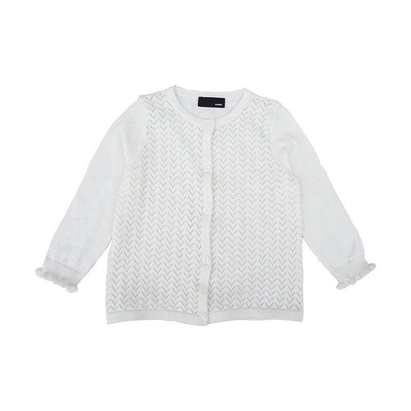 Lente zomer peuter kindermeisjes vest gebreide katoenen casual kinderkleding: Wit / 6t