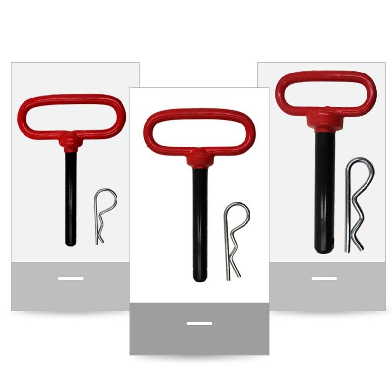 Trailer Tow Hitch Lock Pin with Rubber-Coated Handle, Red Head Hitch Pin,