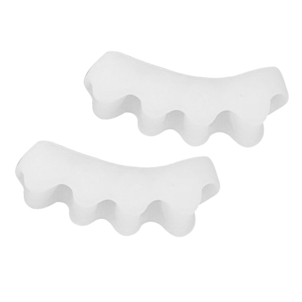 Mini Gel Toe Splitter Portable Five-Holes Milky white five-hole toe separator Toe Straightener Separators BB2