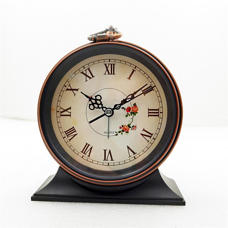 Retro Style Metal Alarm Clock Students Children's Birthday Bedroom Ornaments Desk Alarm Clock: SKU-23