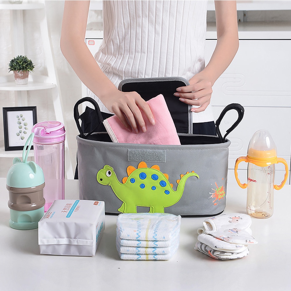Multi-function diaper bag Cartoon Baby Stroller Bag Organizer Bag Nappy diaper bag Pram Cart Basket Hook Stroller Accessories