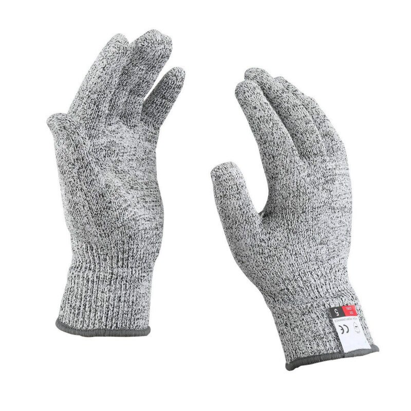 Høj styrke klasse 5 beskyttelse sikkerhed anti-skære handsker køkken skære resistente handsker til fisk kød skære sikkerheds handsker: M
