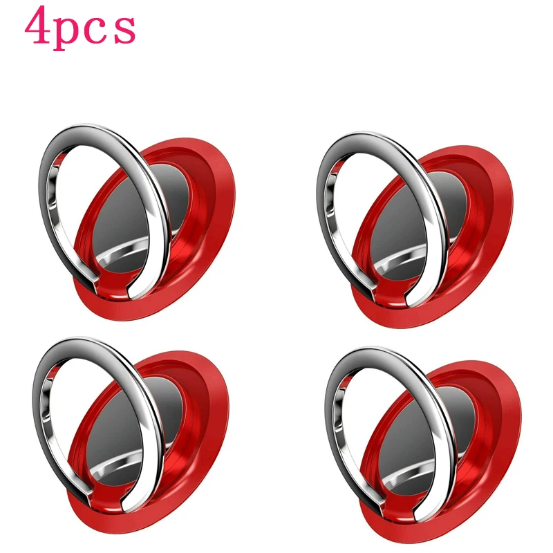 Universal Finger Ring Holder Stand Grip 360 Degree Rotating for Mobile Phone Car Magnetic Mount Phone Back Sticker Pad Bracket: Transparent
