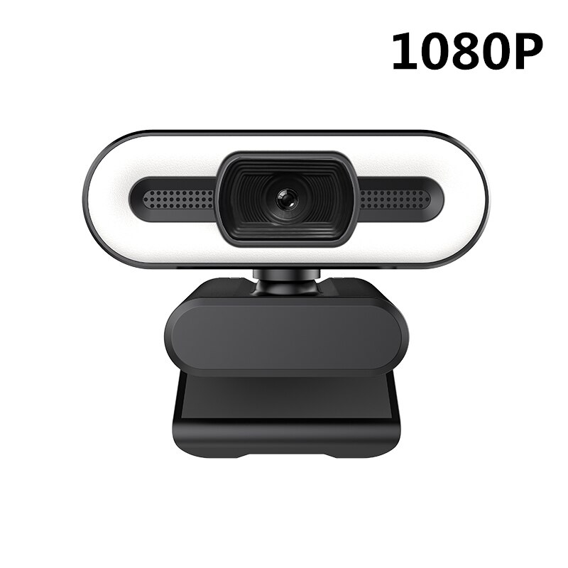 360° Rotatable 1080P HD Webcam With Fill Light Laptop Web Camera Auto Focus PC Computer Camera With Microphone For Mac Windows: Default Title