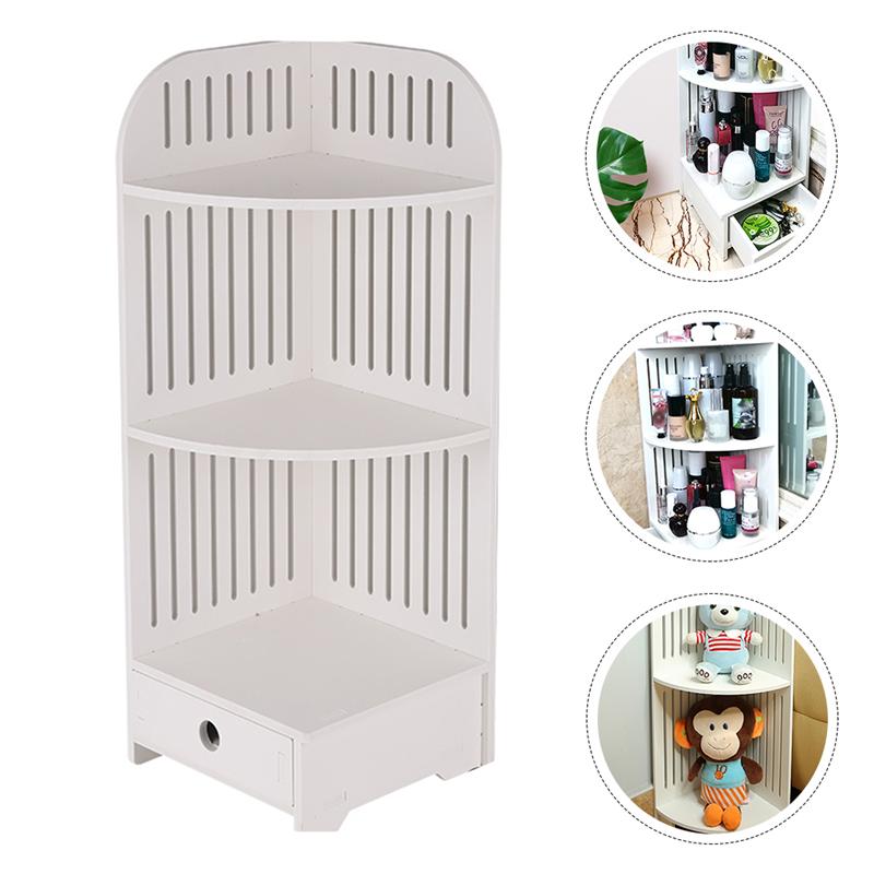 1pc Portable Lightweight Durable Practical Plastic Storage Rack Storage Shelf Storage Container Tableware Holder for Bathroom