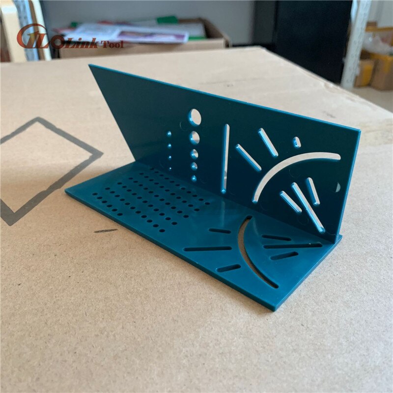 Neue Holzbearbeitung Messer Lineal 3D Gehrung Winkel Sauerei Platz Messen Werkzeug 45 Grad und 90 Grad Winkel Messen Lineal