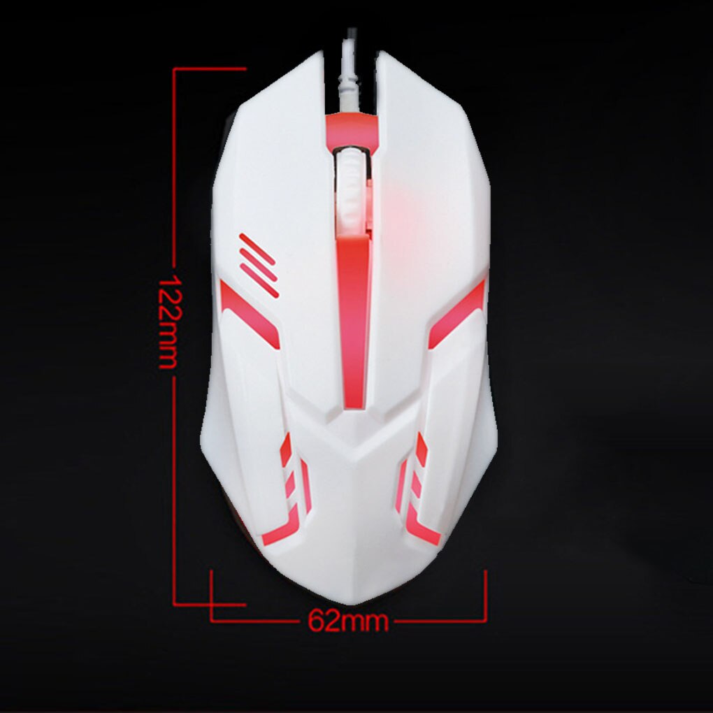 Colorful Luminous Wired USB Plug Optical Desktop Mouse Office Computer PC Laptop Gaming Mice